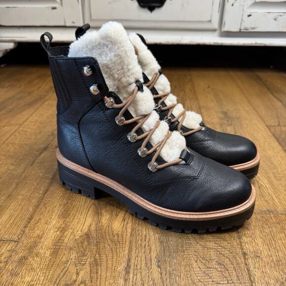 Indigo Rd Shoes - INDIGO RD. Iririe Faux-Fur Hiker Sherpa Booties Women’s Size 7 Boots Combat